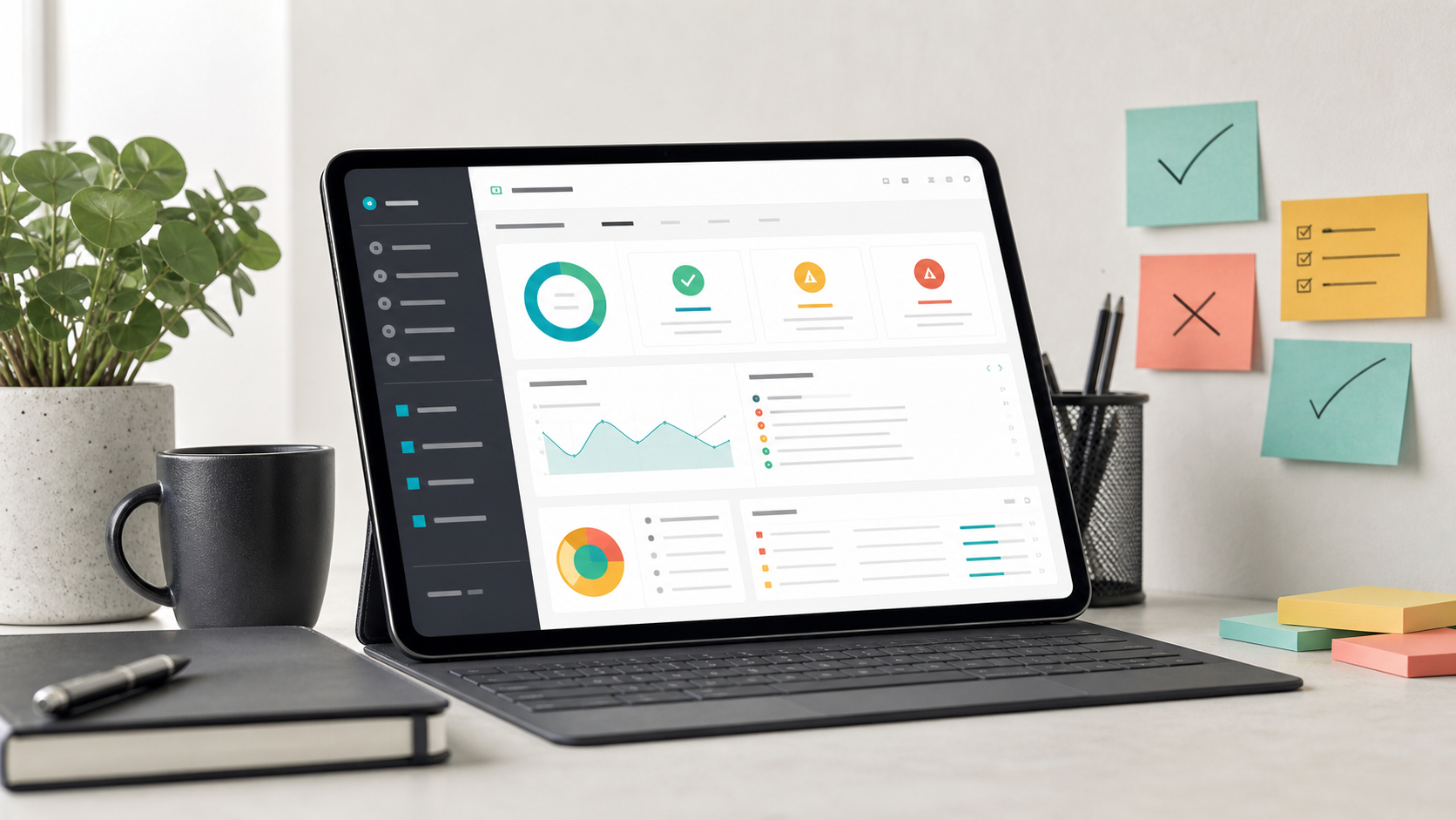 A website audit dashboard showing performance, SEO, accessibility, and conversion checks.